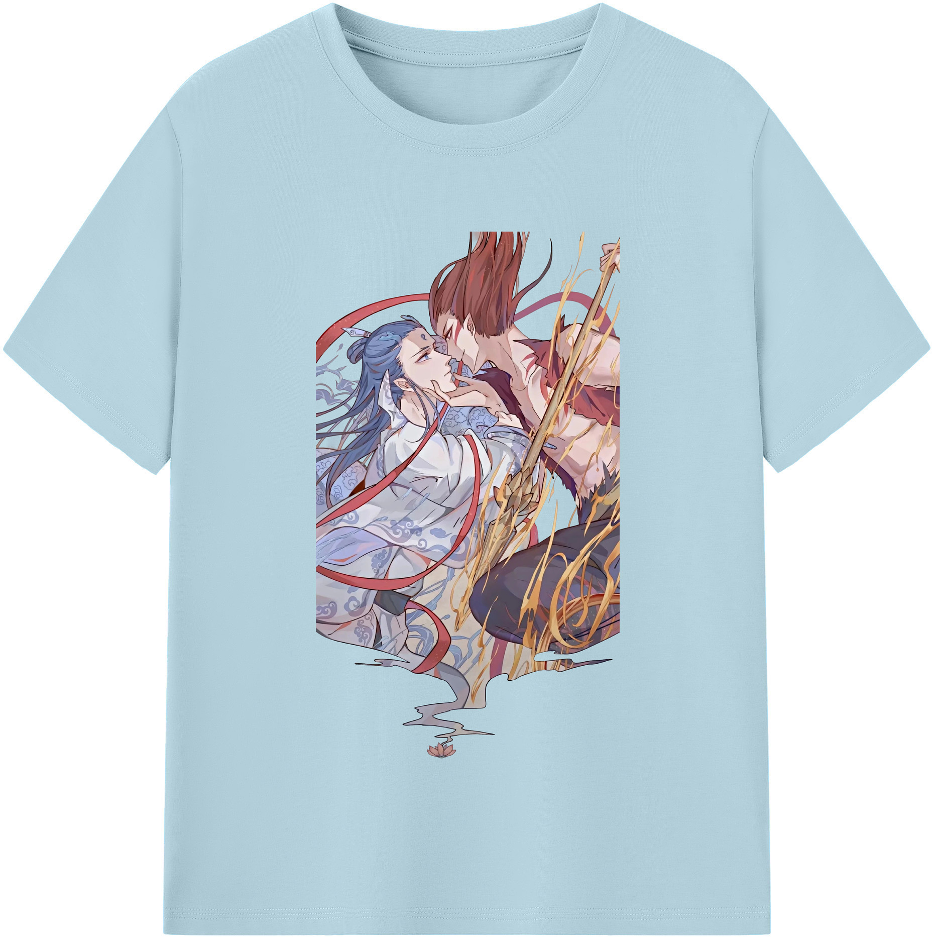 （画像用） Ne Zha 2 ナタ 魔童の大暴れ 綿100％半袖Tシャツ（フロントプリント）